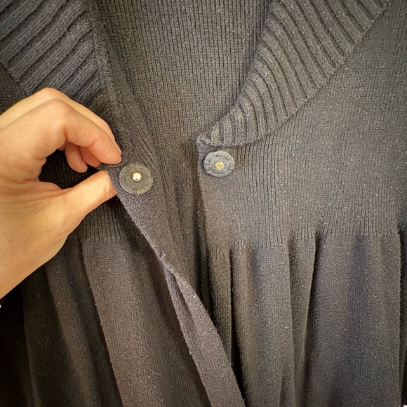 Alfani black babydoll cardigan, size 2X - Picture 3 of 8